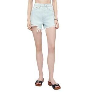 RE/DONE 50's Cutoff Jean Shorts in Light Raf 30
